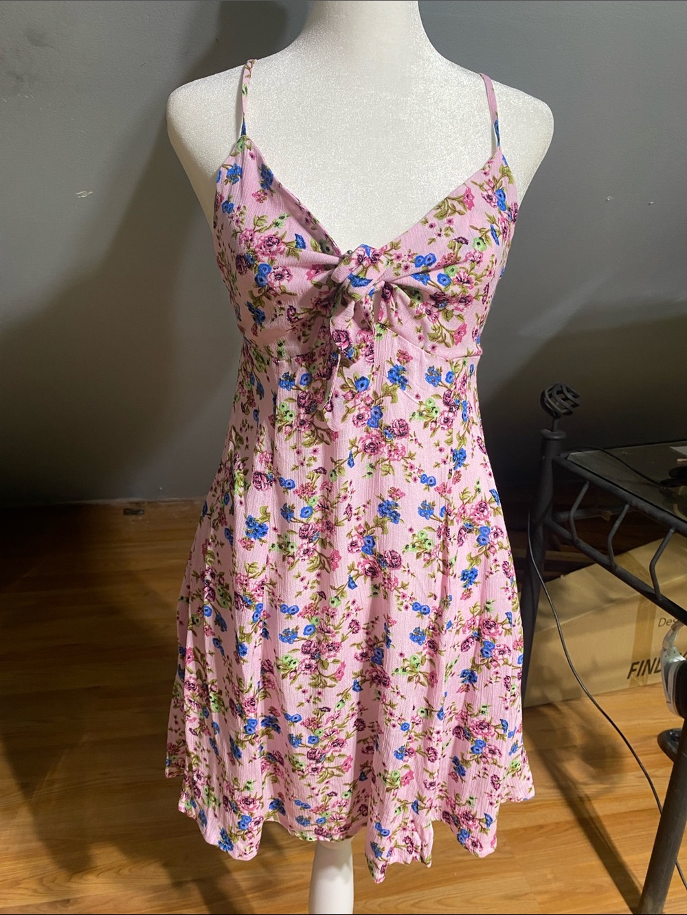 Pink Floral Minidress